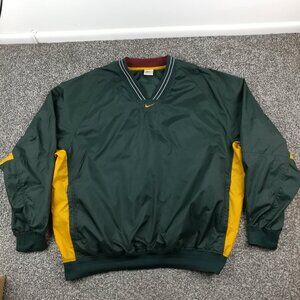 Vintage Nike Jacket Colorblock Nylon Windbreaker Green Gold Mens 2XL